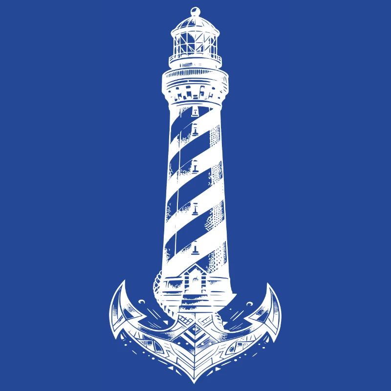 Conception d’ancre de phare côtier à rayures obliques