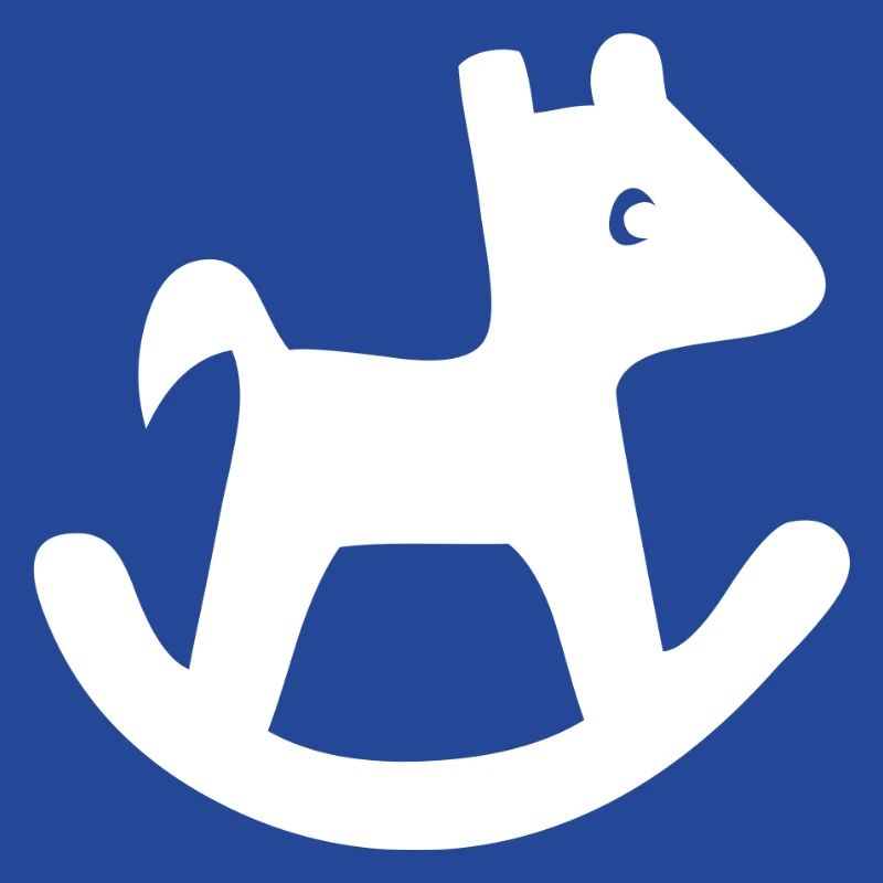 Silhouette de cheval à bascule