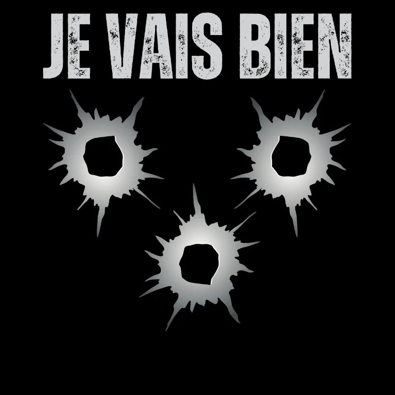 I'm fine everything is fine, bullet hole gun