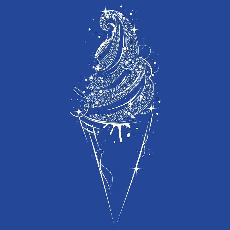 Crème glacée à & cornet gaufre