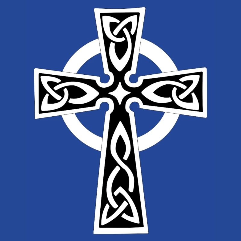 Keltisches oder Keltisches Kreuz weiß
