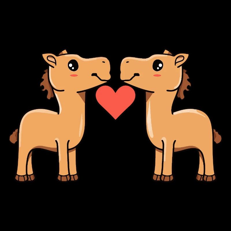 Kamel Paar Herz
