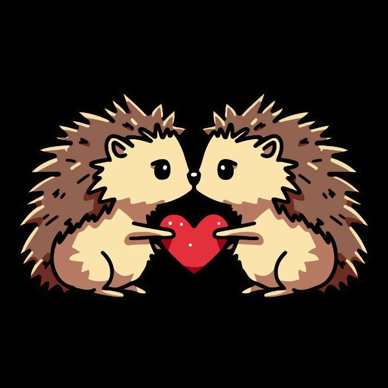 Igel Paar Herz
