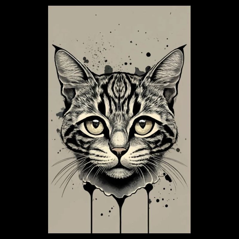 chat noir et blanc