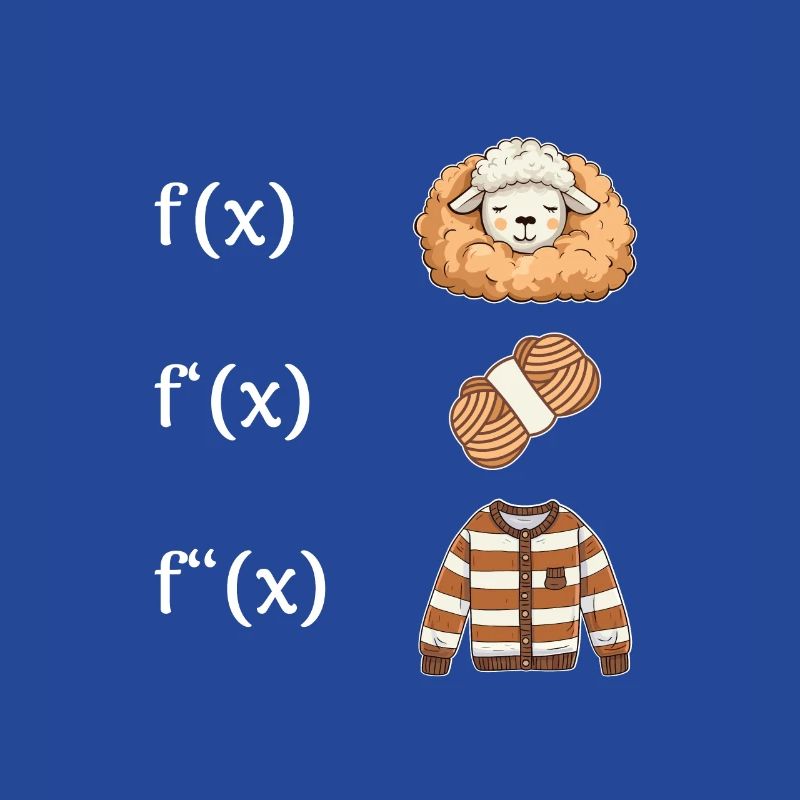 Schaf Wolle Pullover Ableitung f(x) Algebra Lehrer