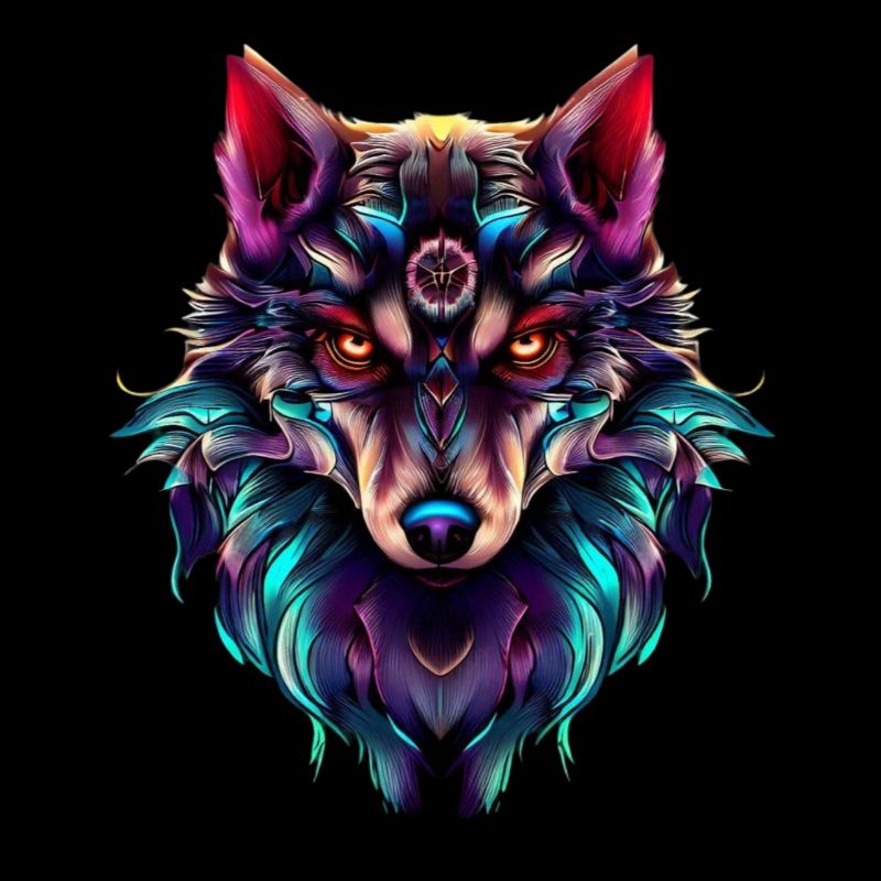 Wolf’s Head Synthwave Wolf