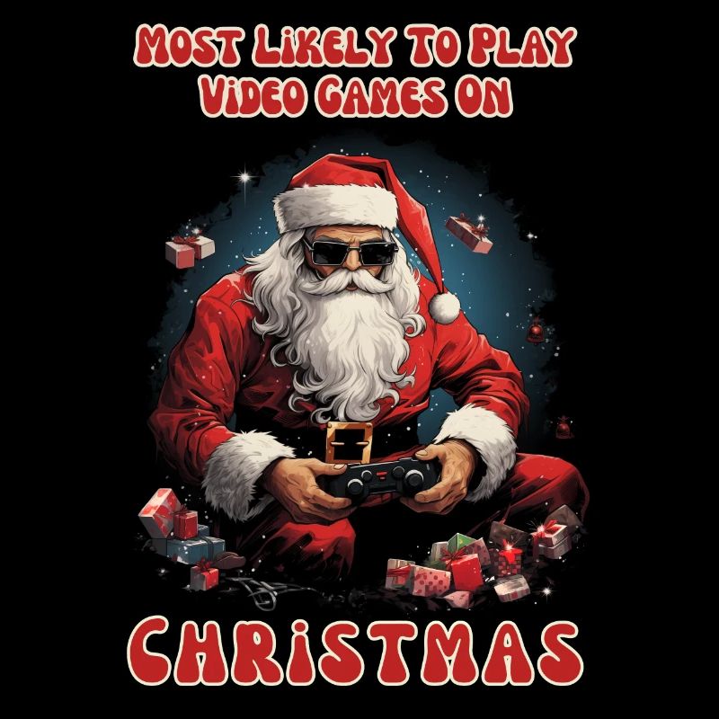 Am ehesten wird das Weihnachtsshirt Videospiele spielen