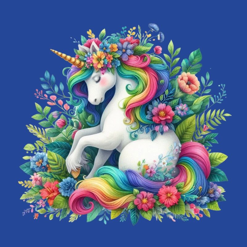 Regenbogenmähne Einhorn Blüte