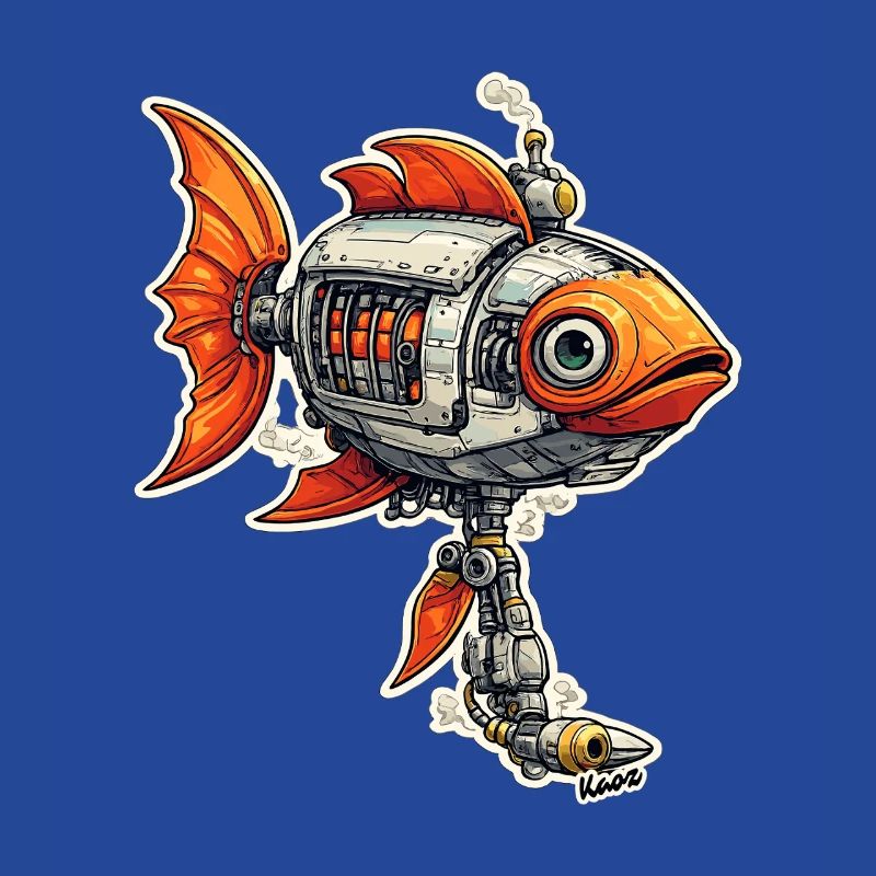 Steampunk Fish Robot Robot Fish