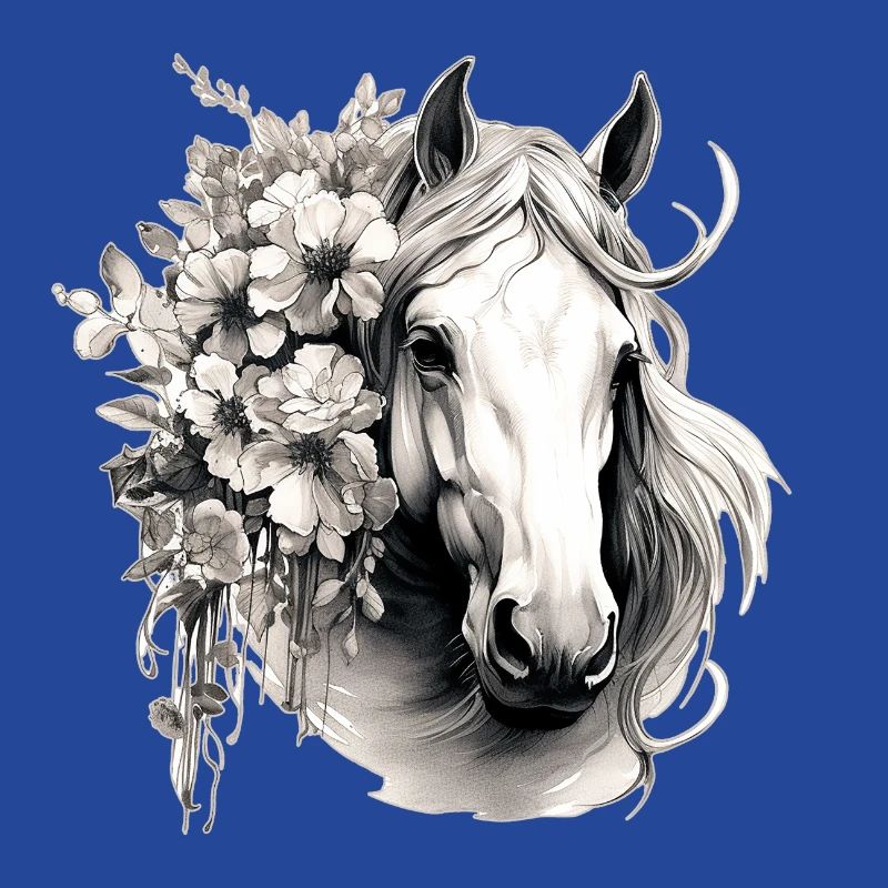 Pferd mit Blumen