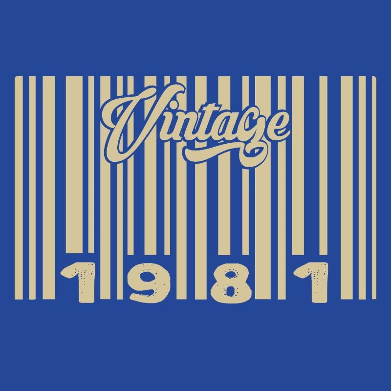 vintage 1981 Code barre 1981: Année 2025.