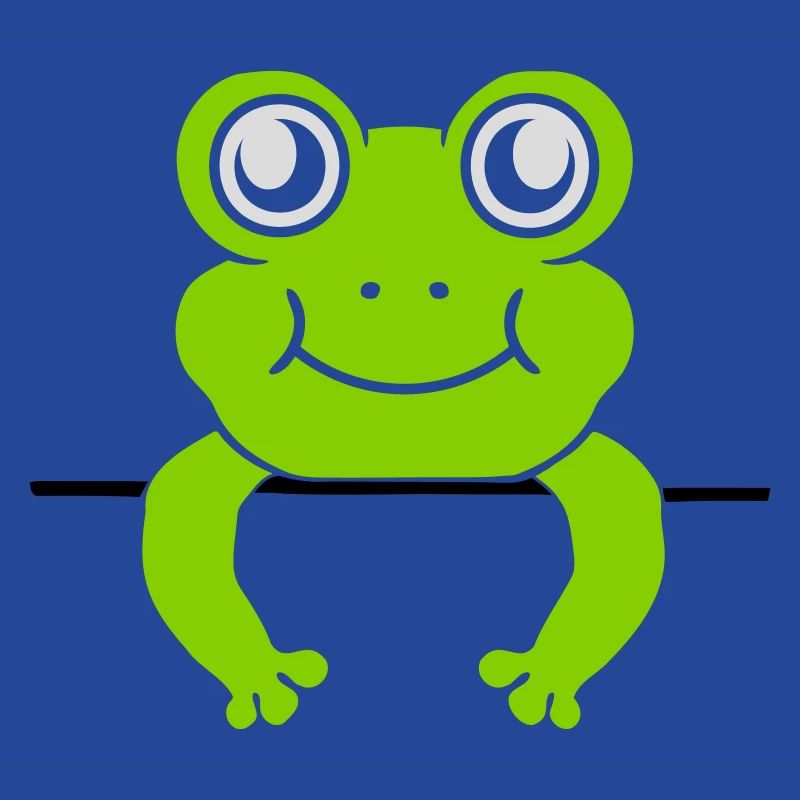 Frosch Mauer Schild Comic