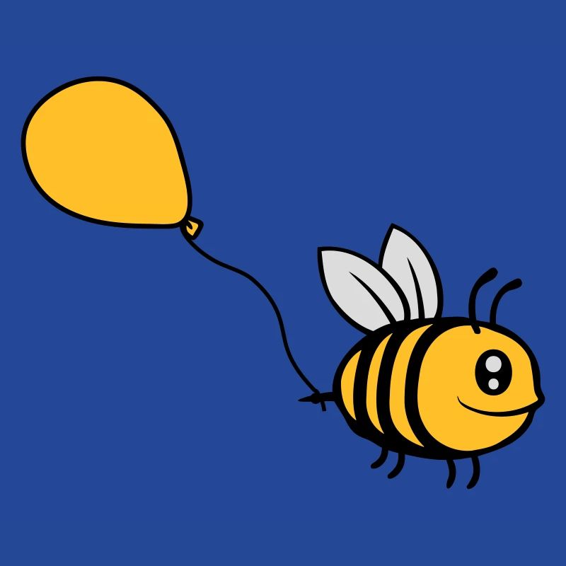 Glückliche Luftballon Biene Comic