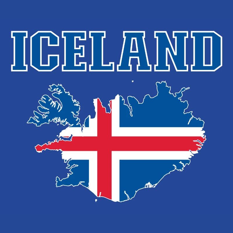 Iceland Flag Map