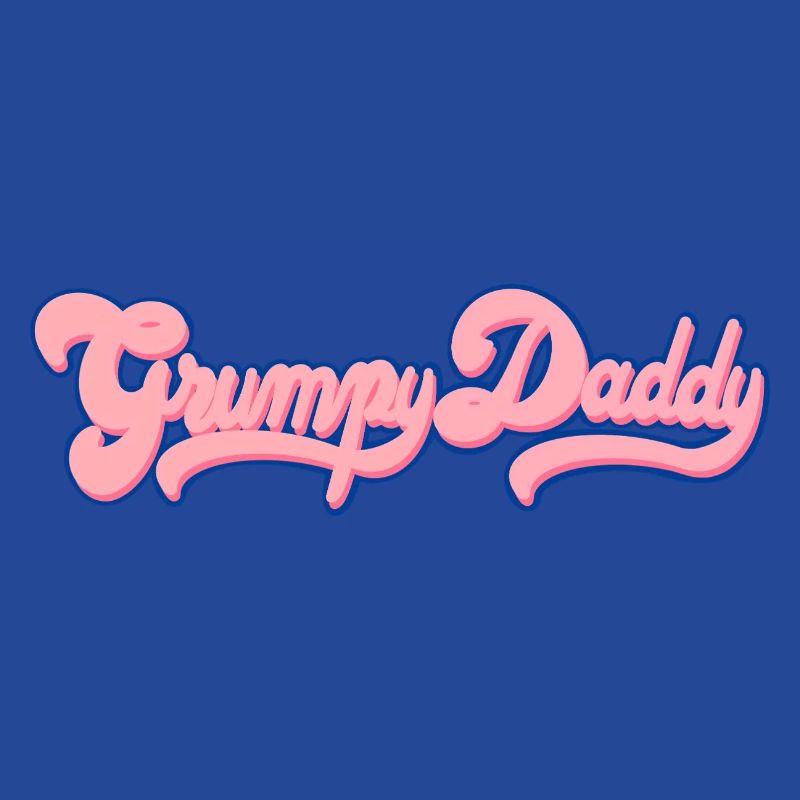 Grumpy Daddy Retro Script - Color "Bubble Gum"