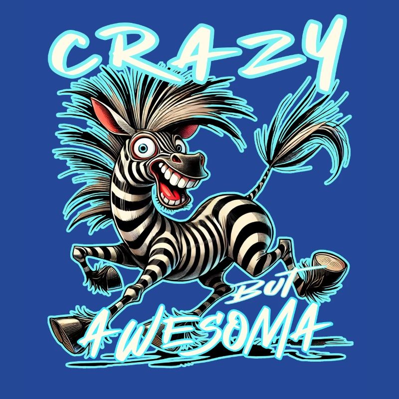 Crazy but Awesome Zebra Comic Stilb