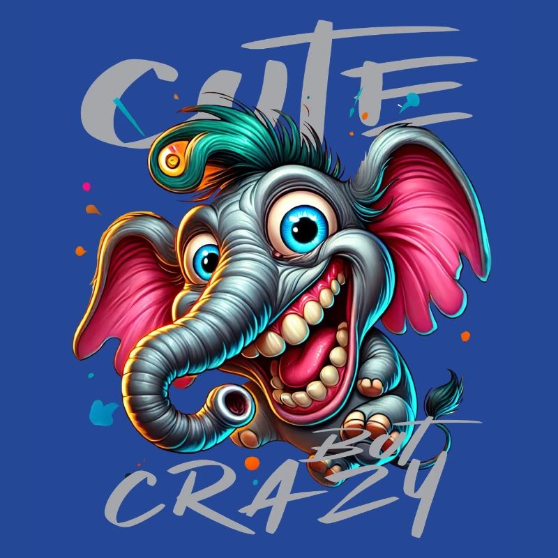 Cute but Crazy Elephant Comic Style