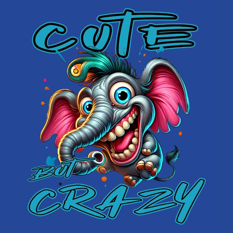 Cute but Crazy Elephant Comic Style