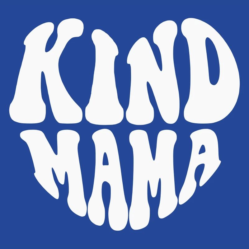 Kind Mama Heart Logo – Anpassbare Farbe