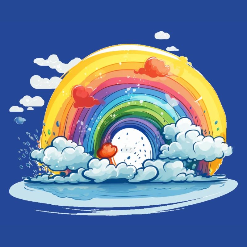 Regenbogen mit Wolken