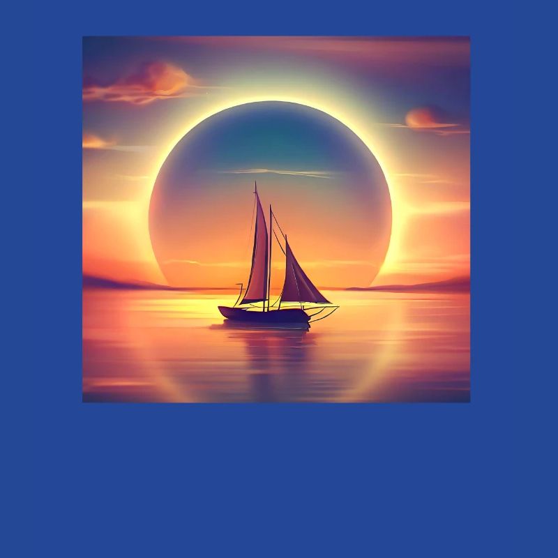 Sailboat sails into the sunset Angular