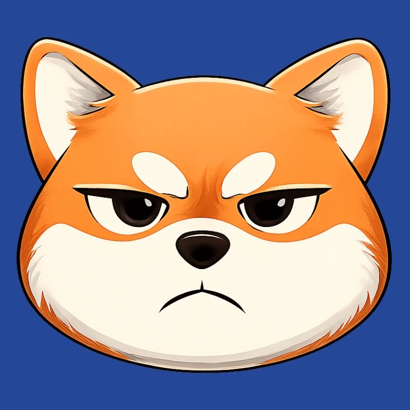 Grumpy, der Shiba Inu, der ein Gesicht zieht