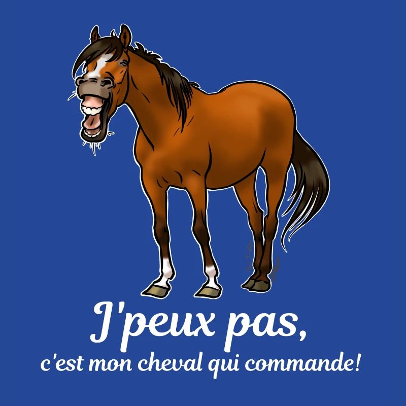 Mon cheval commande (blanc)