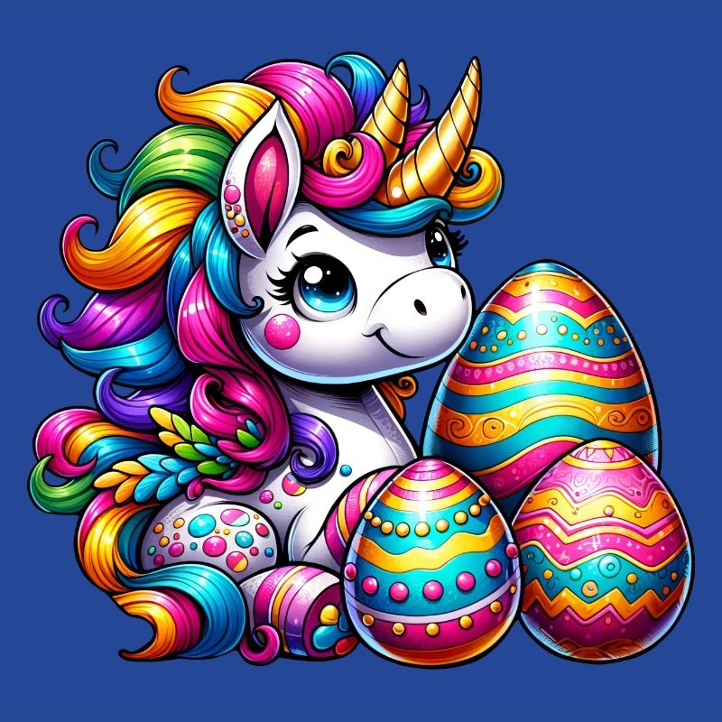 Ostern Einhorn & Bunte Eier