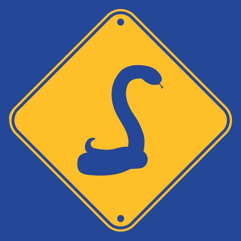 warning blindfold snake caution caution h