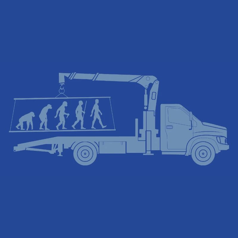 Tow Truck Evolution Silhouette Minimalist