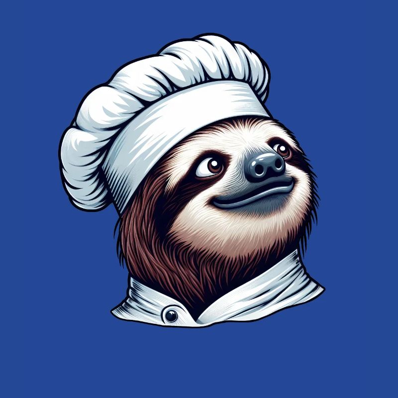 Proud Sloth Chef: Master at the Stove