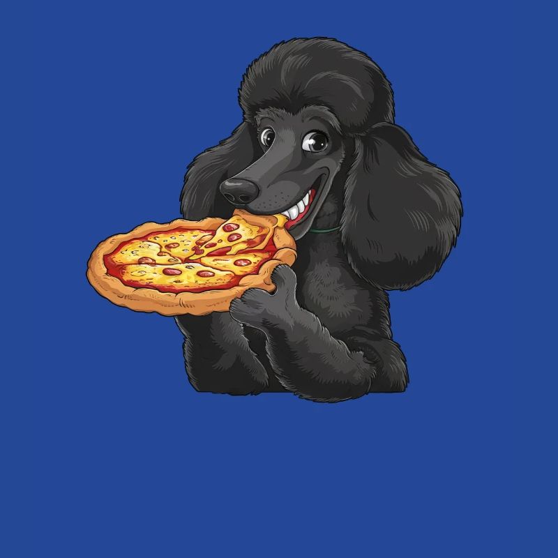 Schwarzer Pudel Pizza Comic