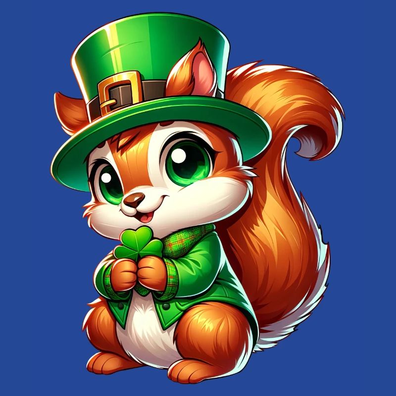 Conception de bande dessinée écureuil mignon de la Saint-Patrick