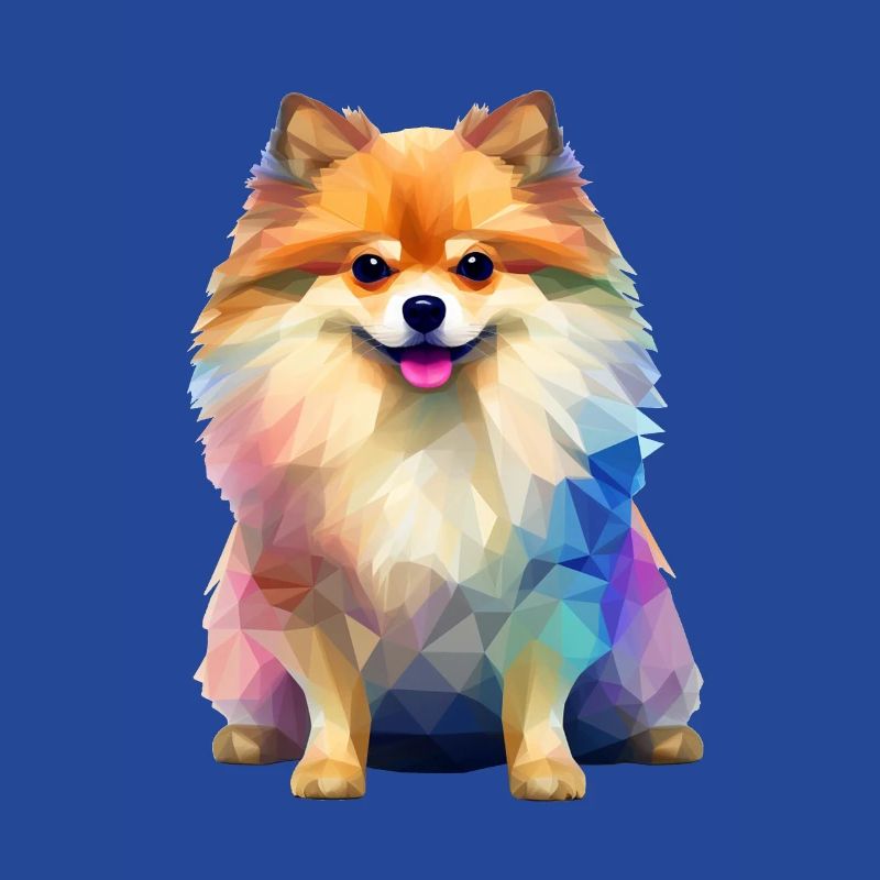 Miniature Spitz Geometric Drawing