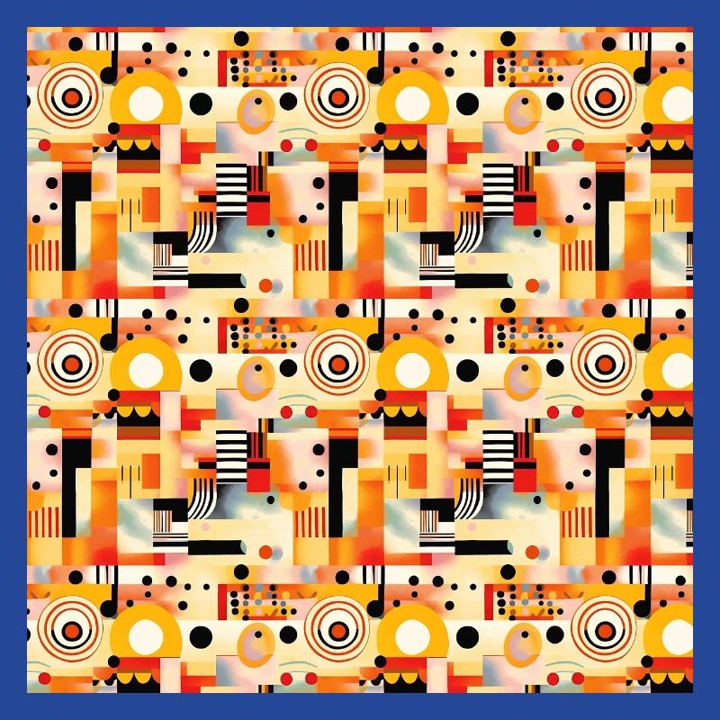 Abstract Seamless Pattern Shapes Lines Modern Art