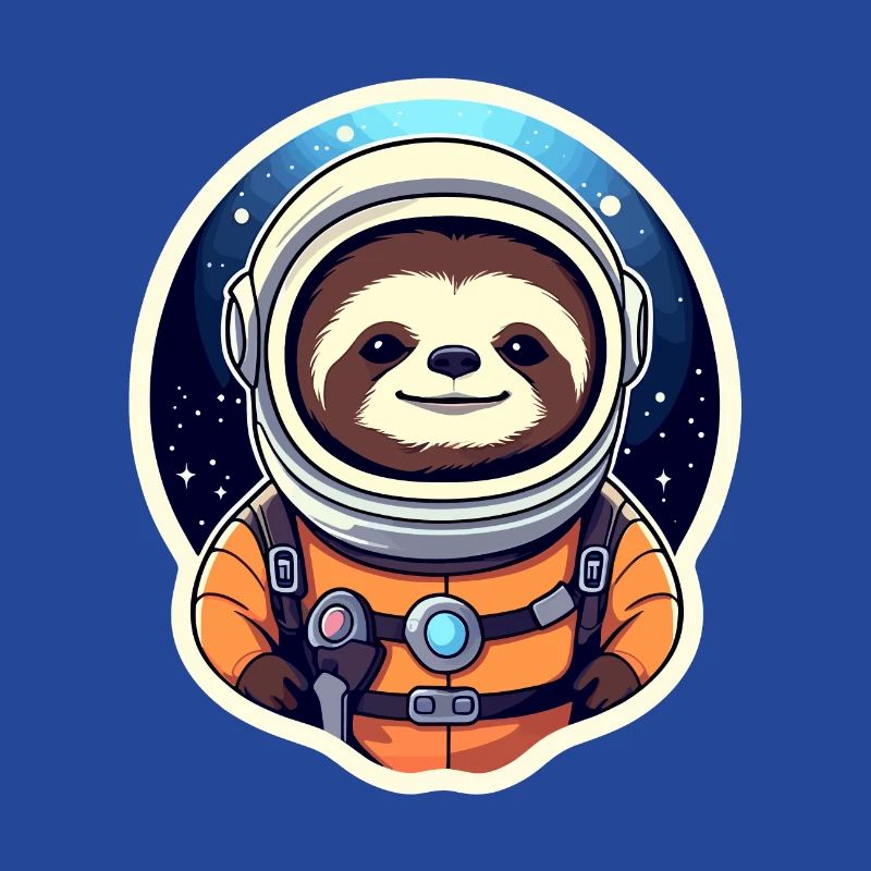 Sloth Astronaut Illustration