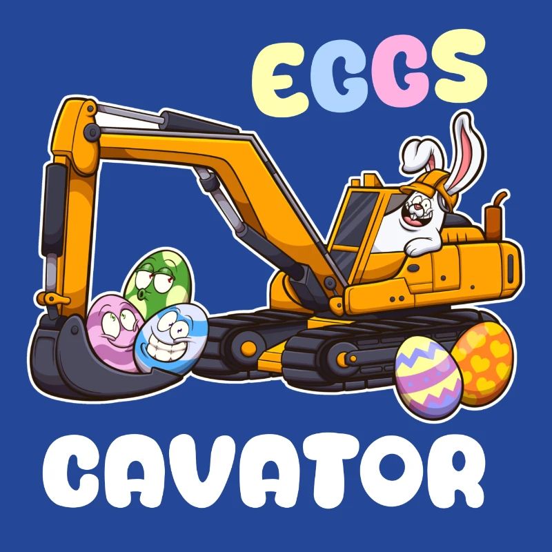 Eggscavator Easter Pun