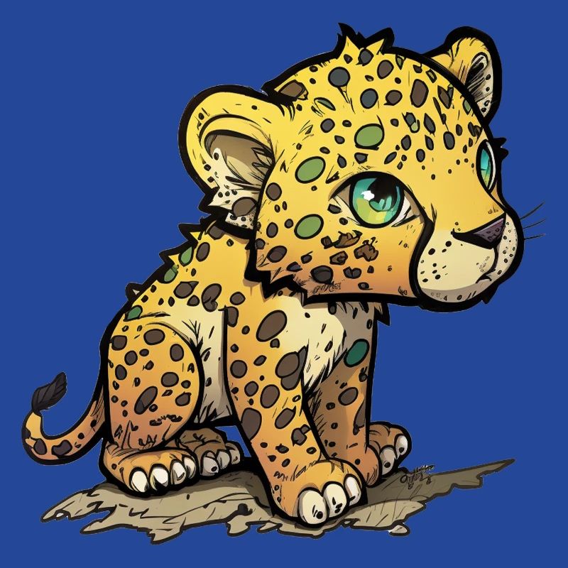 Leopard comic style