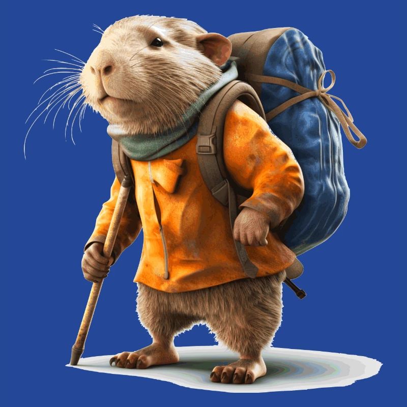Mole rat is prepared for this hike