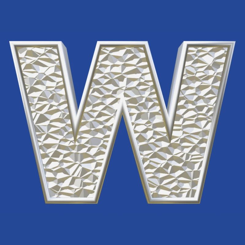 W, lettre, initiale, monogramme,