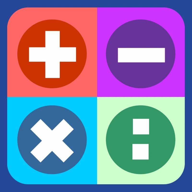 Calculate logo with four emblems color