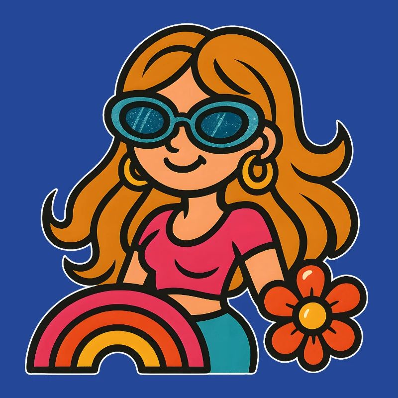 Fille d’été rétro - Look Flower Power