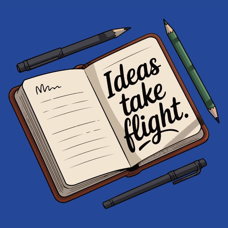 Ideas Take Flight Notebook Art