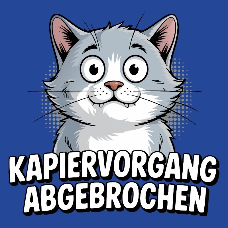 Kapiervorgang abgebrochen – Katze Comic
