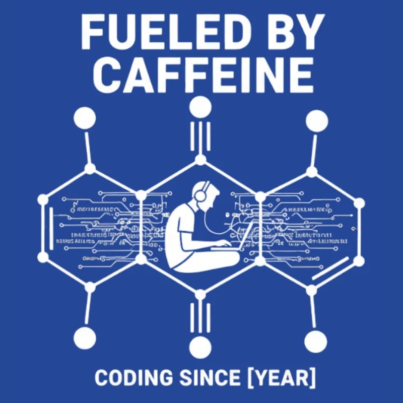 Fueled by Caffeine Coding Shirt | Programmer