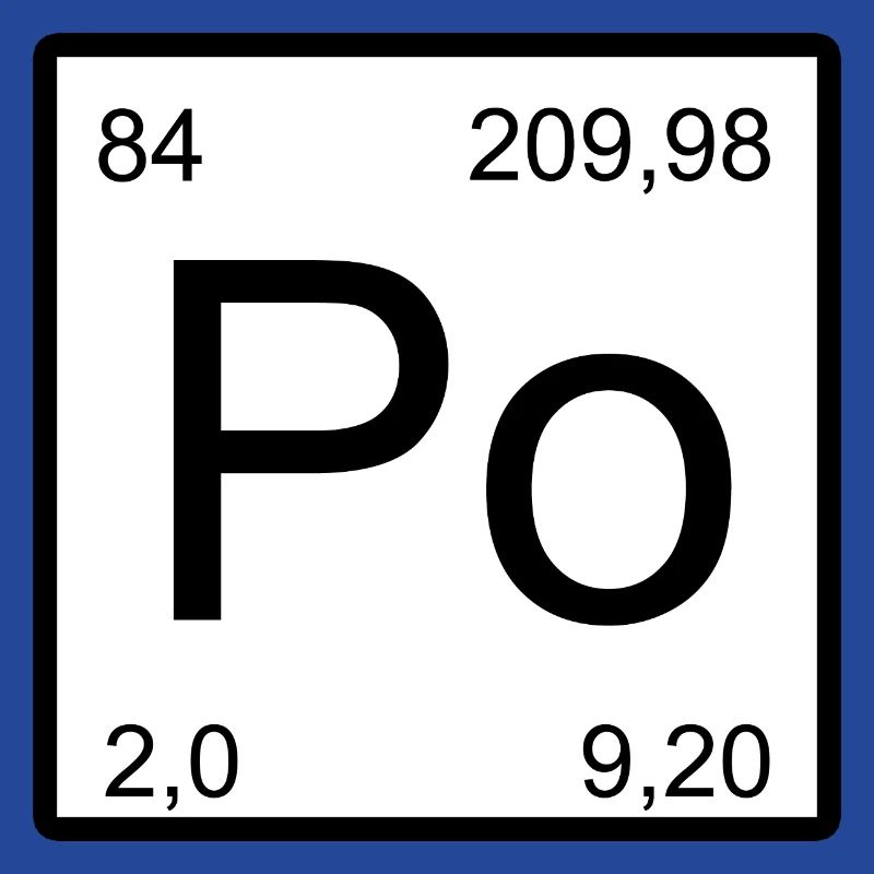 Tableau de la période de conception des éléments Po en polonium