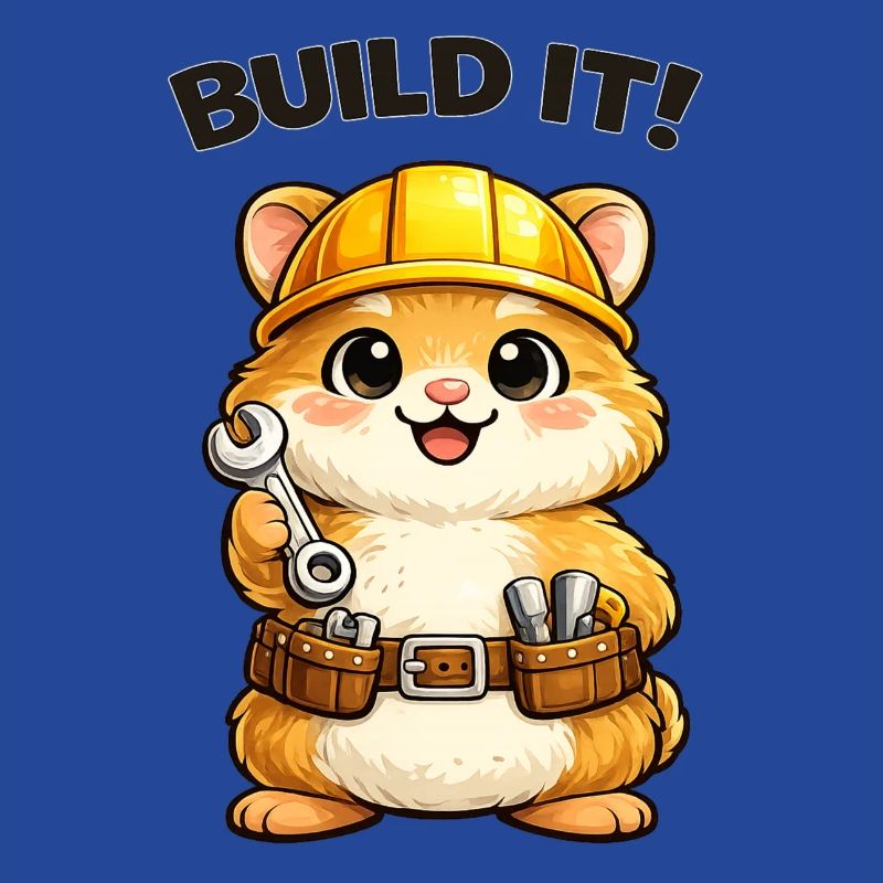 Construction trolley: construction helmet and tools