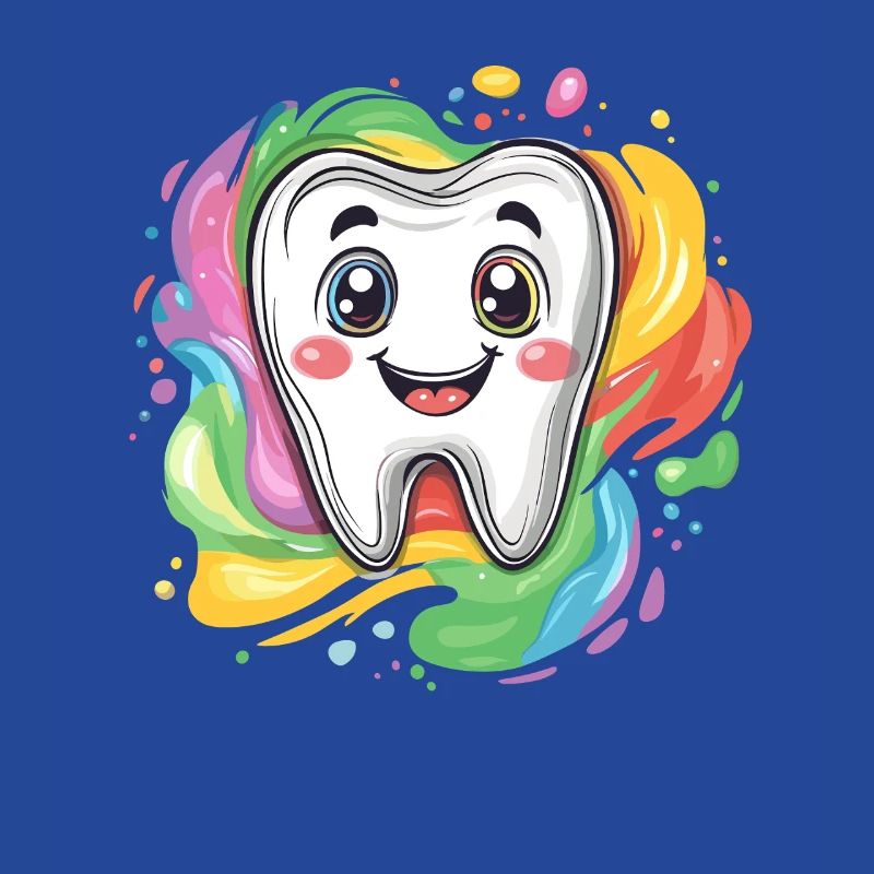Une éclaboussure de couleur joyeuse pour les dents