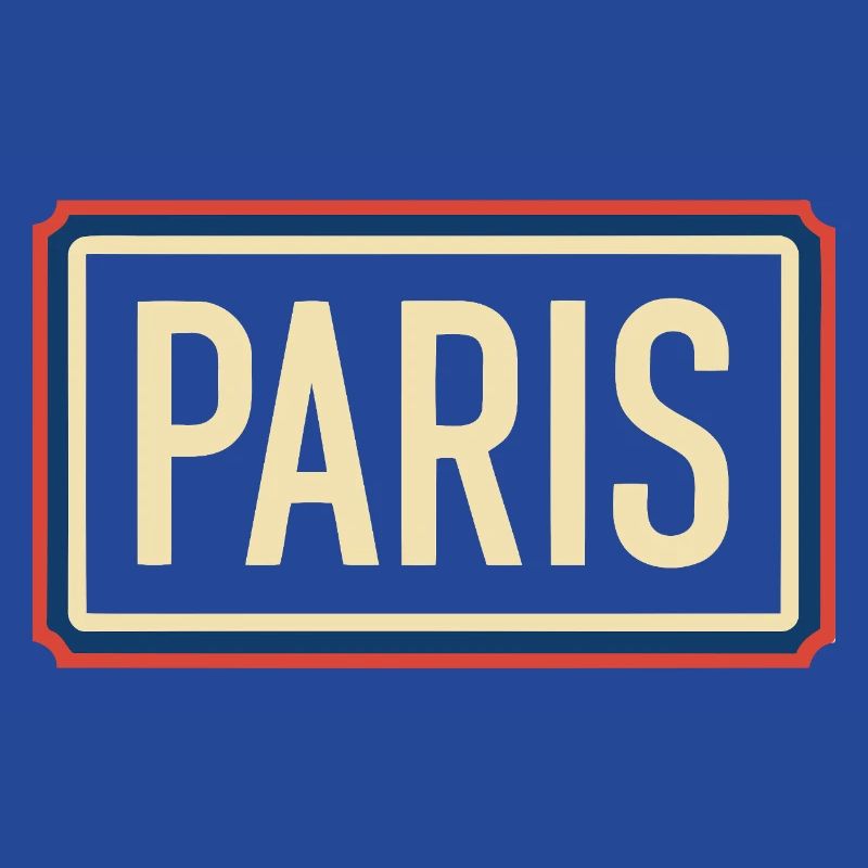 Pariser Retro-Abzeichen-Emblem