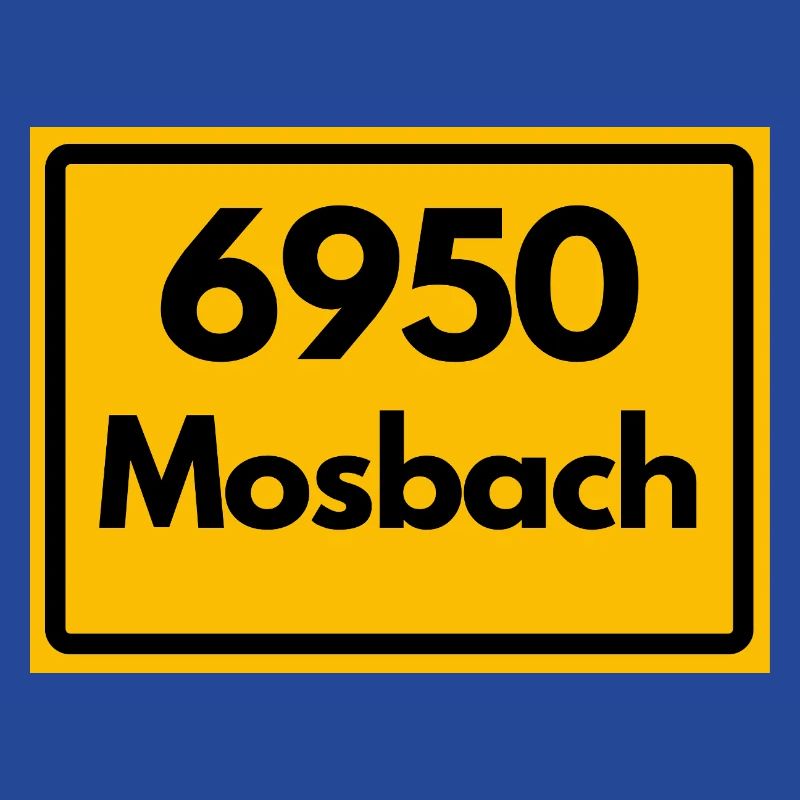OLD POSTCODE POSTCODE RETRO 6950 MOSBACH HEIMAT BW